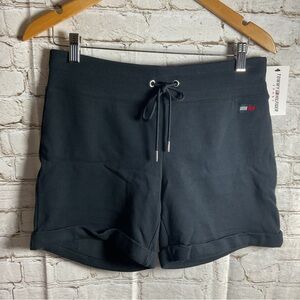 Tommy Hilfiger Women's Athletic Black Sport Shorts Cotton Blend Workout